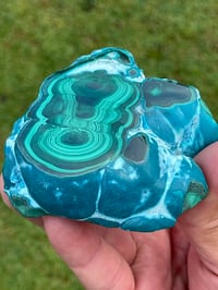 Image 1 of Malachite And Chrysocolla Polished Face #1841