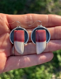 Image 1 of Mookaite Halo Earrings 