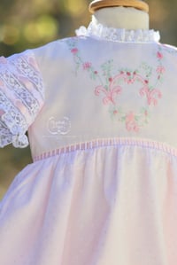 Image 5 of 12mo Pink Dotted Swiss Voile Bubble 