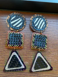 Image 1 of Nubian chrome earrings