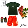 Olive Green & Orange “93’ in Rome” Summer Short Sets​