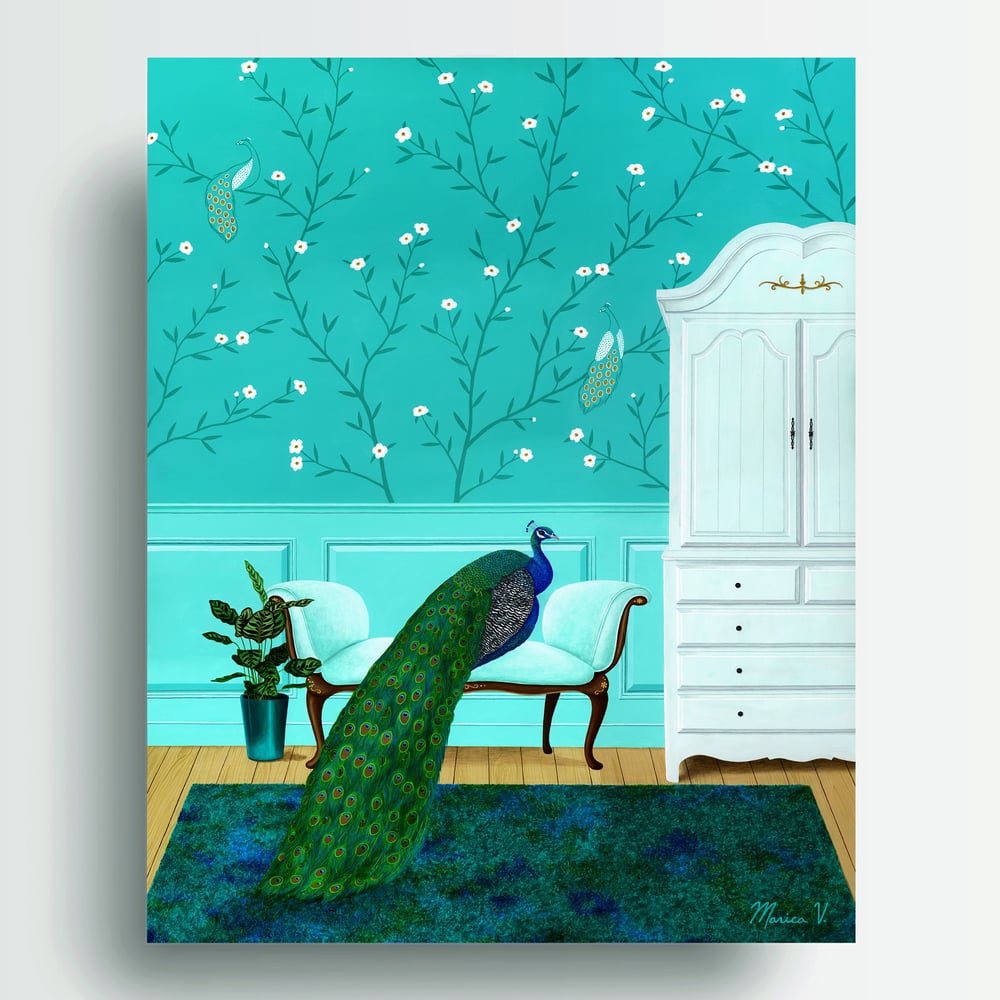 “Teal Peacock Room” print
