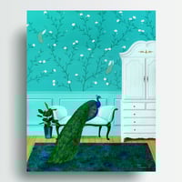 Image 1 of “Teal Peacock Room” Print