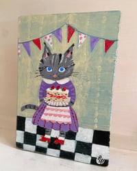Image 6 of Original painting -strawberry cake 
