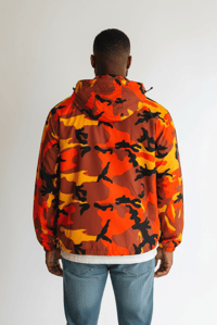 Image 3 of Windbreaker Orange Camo 