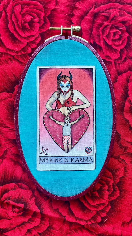 Image of My Kink Is Karma Tarot Embroidery