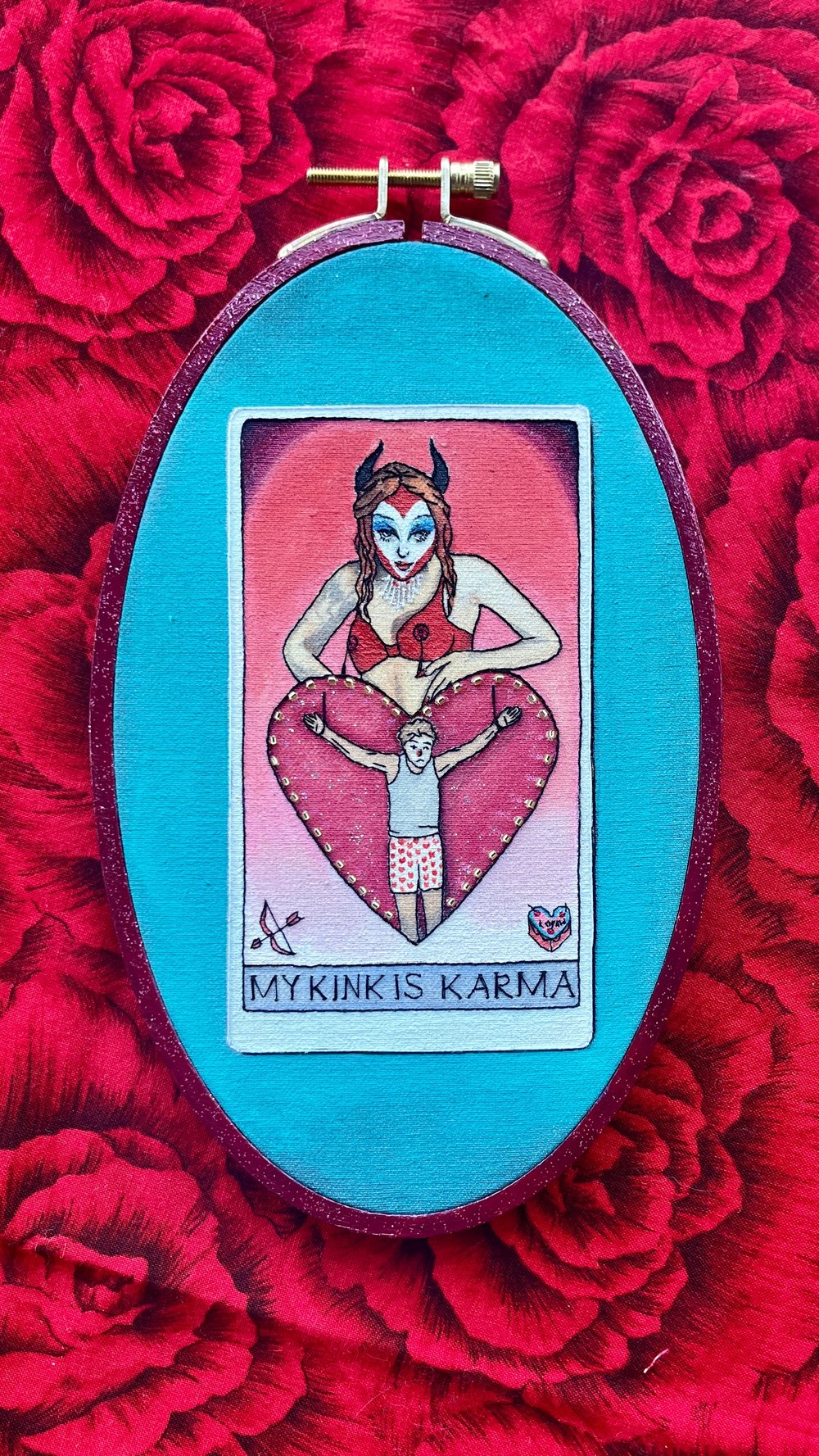 Image of My Kink Is Karma Tarot Embroidery