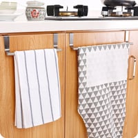 Image 5 of Kitchen Cabinet Door Towel Bar Stainless Steel Door Back Towel Hanging Holder 