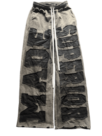 Image 1 of Black/Black Unisex Baggy Oversized Sweatpants