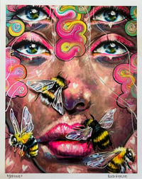 Image 1 of “BEEHAVE” HAND EMBELISHED GICLEE ARCHIVAL PRINT 11”x14” 