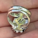 Image 5 of Small White Buffalo Turquoise Handmade Sterling Silver Ring