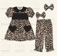 DDD Girls Leopard Print Pyjamas