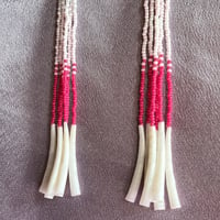 Image 2 of 6 strand beaded dangle earrings