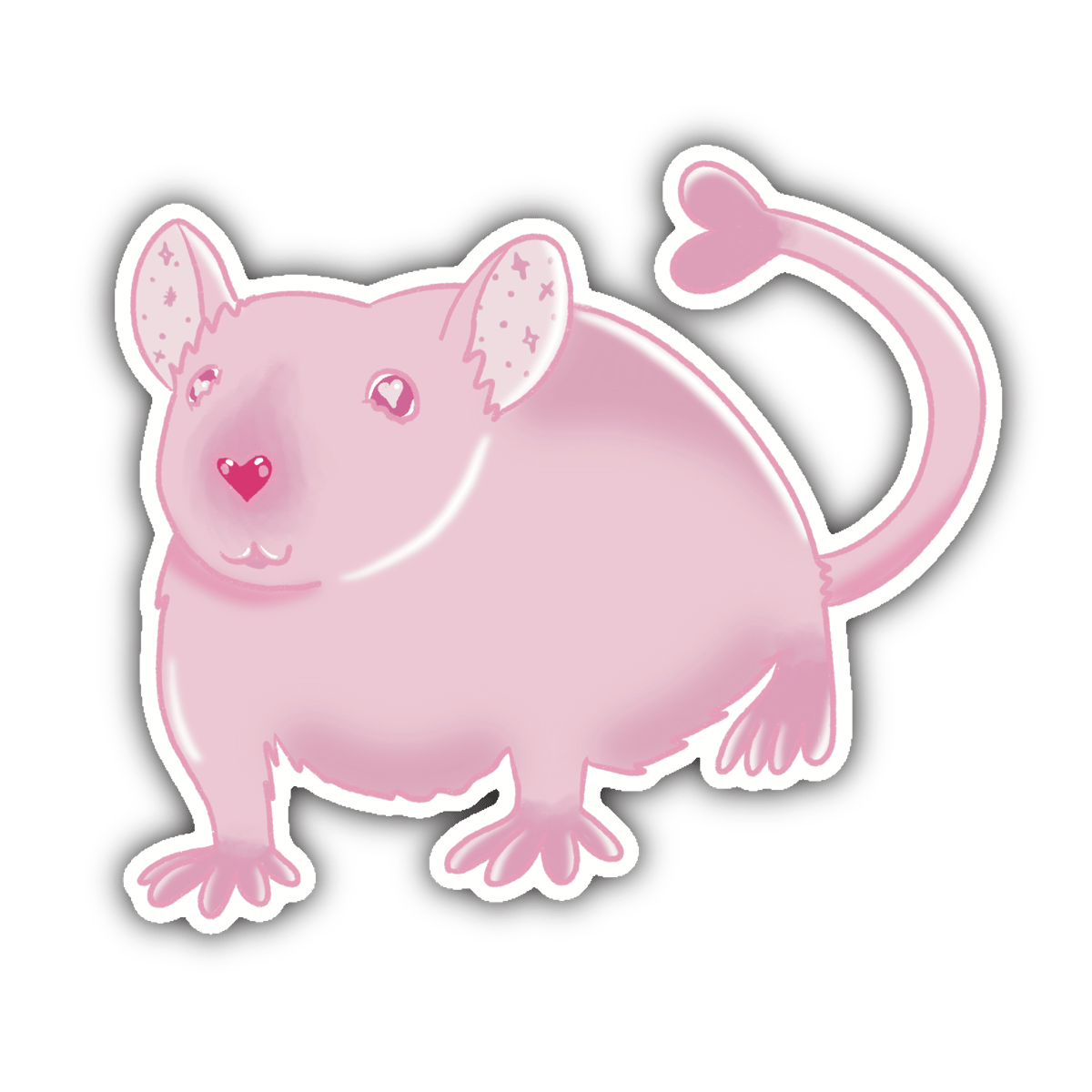 Pink Mouse/Rat - Sticker | Amanda Eiden