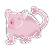 Image 1 of Pink Mouse/Rat - Sticker