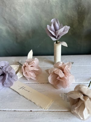 Image of Handwrapped tissue roses