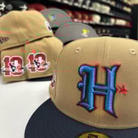 Image 1 of New Era 59Fifty Tan Navy Texans 