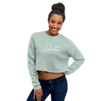 Image 3 of Just Dance White Printed Crop Sweatshirt