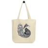Eco Tote Bag: Flowery Fox II