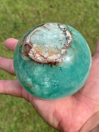 Image 1 of Aqua Fluorite Crystal Sphere #1822