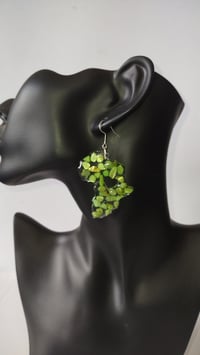 Image 3 of Africa Hearts Shell Stones  Earrings By Lady L Artistry 