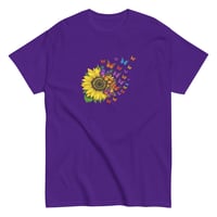 Image 6 of Unisex classic tee, Petals and Painted Wings Sunflower & Butterfly Tee