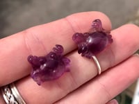 Image 3 of Fluorite Crab Earrings