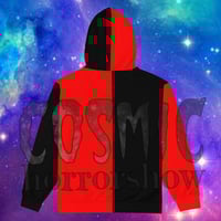 Image 2 of Black n Red zip hoodie
