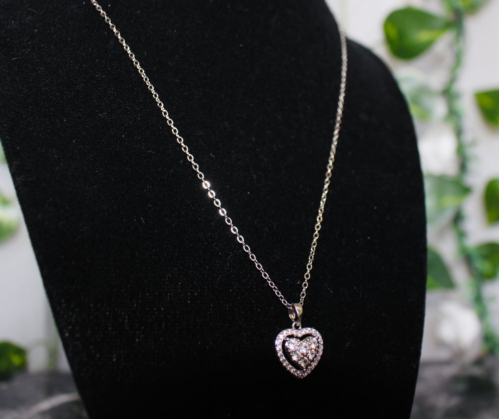 Image of Zircon Heart Necklace