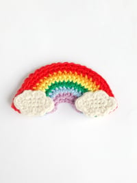 Image 1 of Rainbow crochet  brooch 🌈