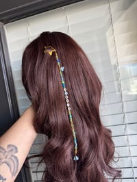 Image 3 of Mad SZN in BLUE Beaded Hair Clip
