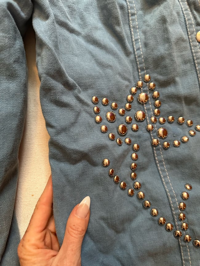 1970s studded denim jacket
