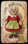 Ginger the Gingerbread Christmas folk art doll