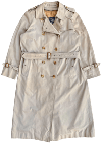 Image 1 of Burberry Plaid Lined Trench Coat - M