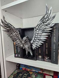 Image 3 of Emerging Eagle -Raven Book Nook | Majestic Bookshelf Insert 