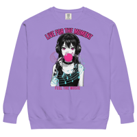 Image 4 of FEEL THE MUSIC SWEATSHIRT - LIVE FOR THE MOMENT