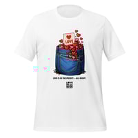 Image 4 of LOVEDCGOGO "LOVE IS IN THE POCKET" Go-Go Valentine Edition Unisex Tee (see color options)