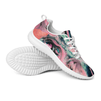 Image 2 of Women’s athletic shoes (Pink and teal marble)