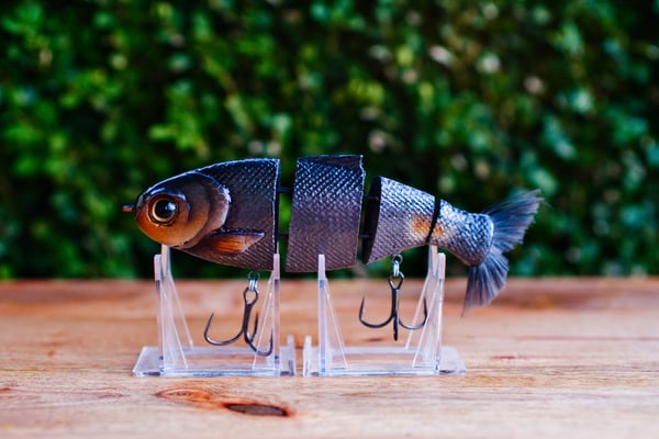 Image of 7” Bull Shad — SS — Gunmetal Shad 