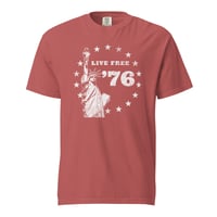 Image 3 of Live Free 76 Liberty Distressed Unisex garment-dyed heavyweight t-shirt