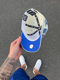 Image 2 of BLUE BRIM OFF WHITE MINNESOTA TWINS CUSTOM FITTED CAPS