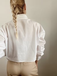 Image 2 of Cropped Button up Shirt - Magnolia