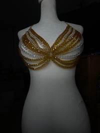 Image 2 of Gold And Silver Beaded top 