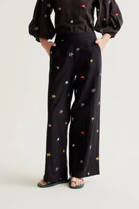 Image 1 of PANTALON EST BLACK GARDENER FLOWERS