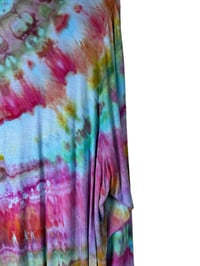 Image 3 of 3X PLUS Jersey Knit Open Cardigan in Tropical Agate Ice Dye