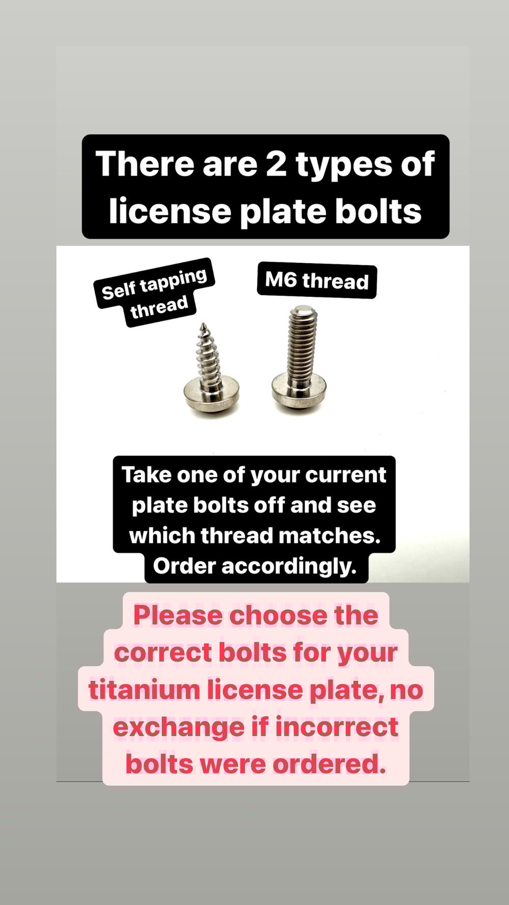 Titanium license plate Frame