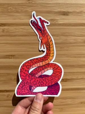 Summer Dragon Large Sticker