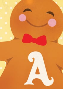 Image of Gingerbread men name print