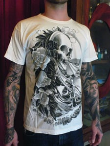 Image of Men's Skeleton and Veil T_White