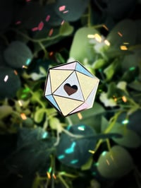 Image 3 of DnD Dice Enamel Pin Rainbow